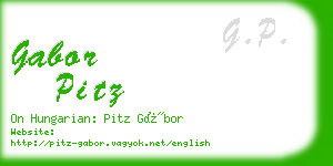 gabor pitz business card